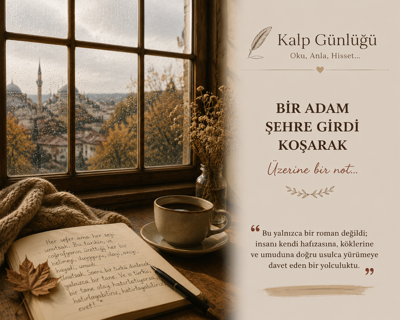 KALP GÜNLÜĞÜ; UNUTURSAK ( Bir Adam Şehre Girdi Koşarak Kitabı Üzerine)
